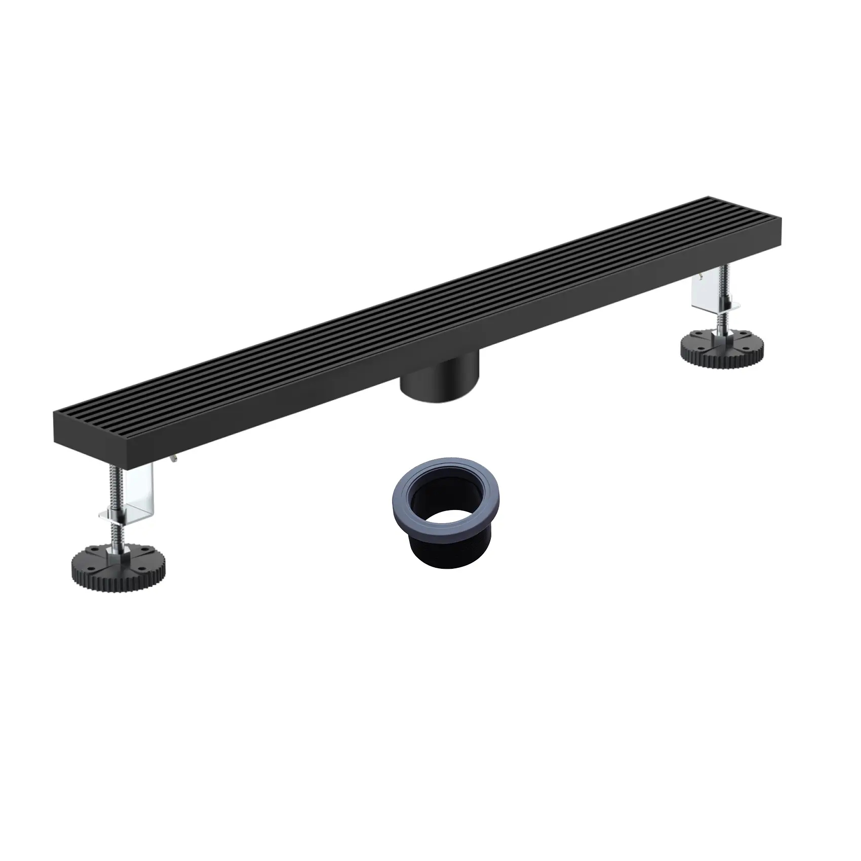 Linear Shower Drain Matte Black SUS304 Brushed Nickel Rectangular Floor Drain 24 Inch for Shower stainless steel accessory