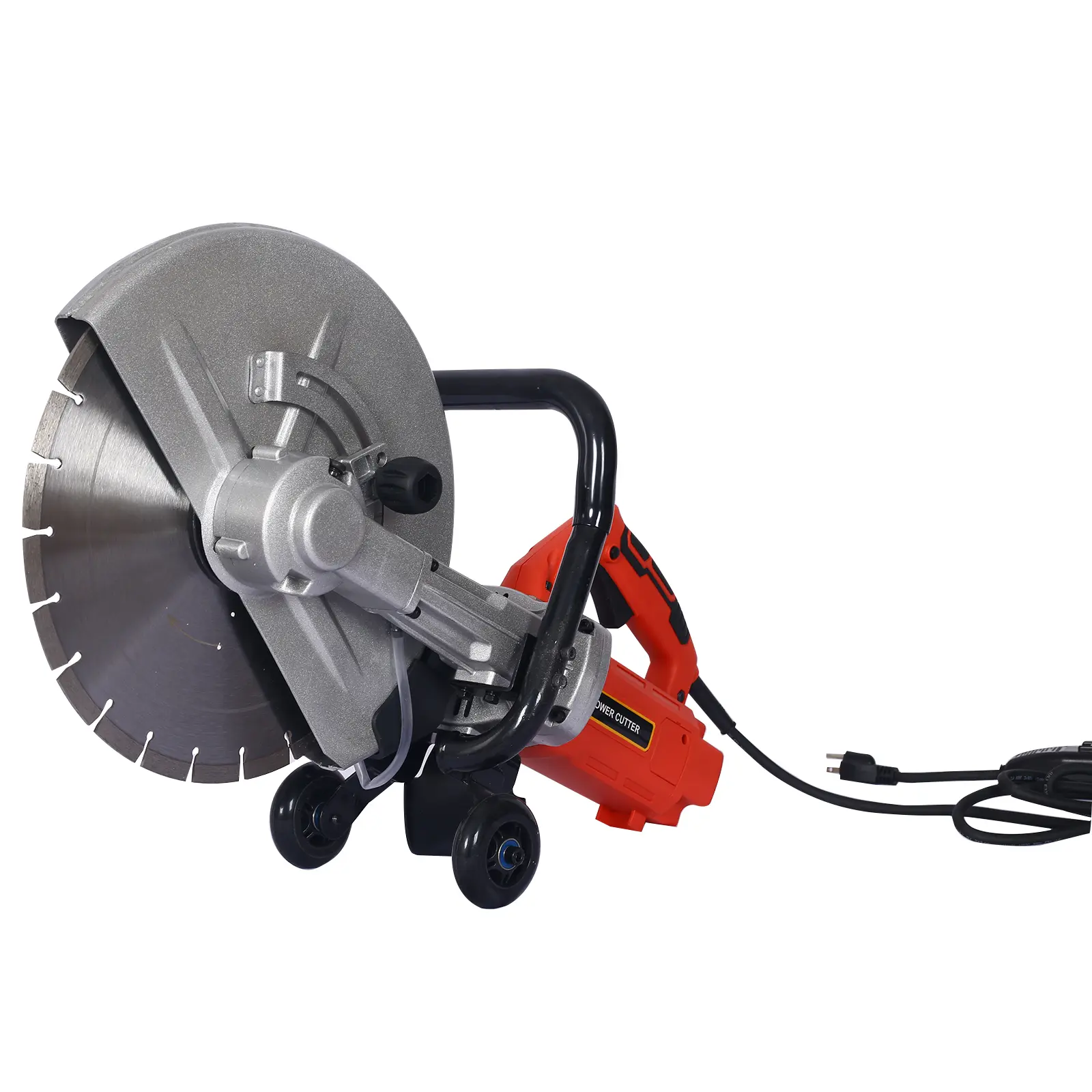 14" Blade Electric Wet/Dry Concrete Cut-Off Saw, 3,000W Construction Tool with 4,200 r/min, Adjustable Angle, Guide Roller, Water Line Attachment, Dust Port for Masonry & Brick Masonry Tools