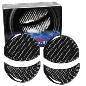 iJDMTOY 2-Set Gloss Black Real Carbon Fiber Overlay Decoration Trims For 2013-2016 Scion FR-S, 2017-2021 Toyota 86, 2013-2021 BRZ Side AC Vent Covers