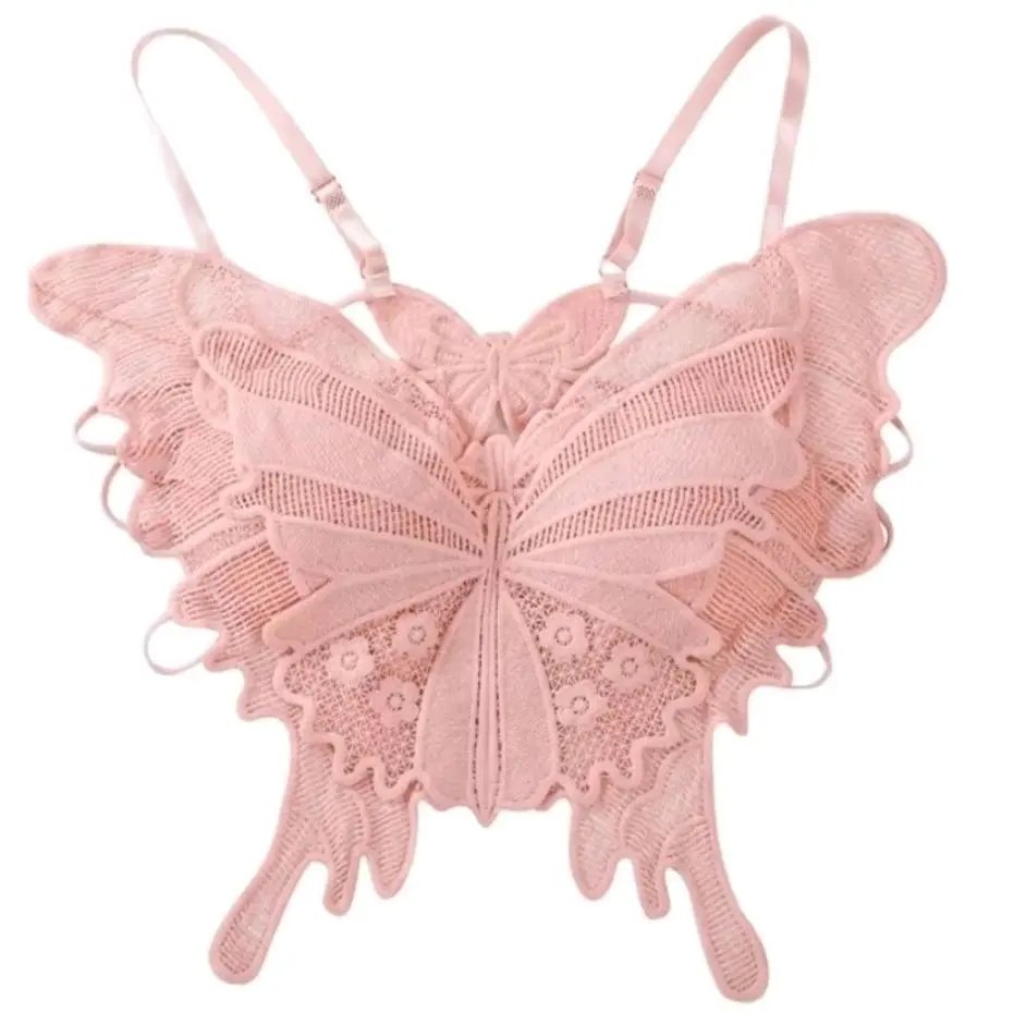 Women's Blush Pink Bralette, Soft Stretch Wireless Lingerie for Daily Wear