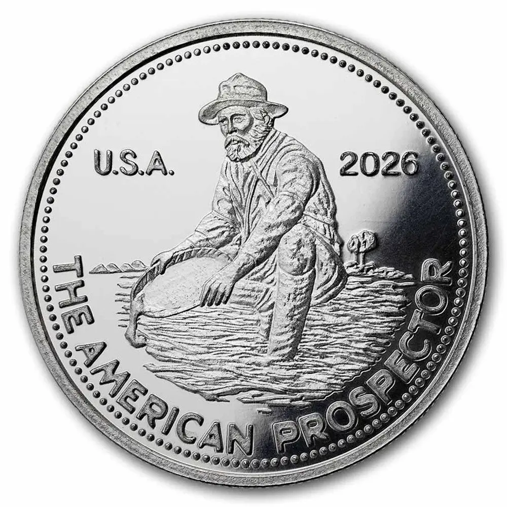 1 oz Silver Round .999 Fine Silver - 2026 Revived Engelhard Prospector