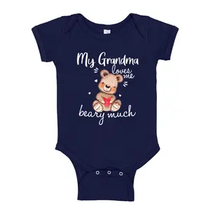 My Grandma Loves Me Beary Much Baby One Piece Bodysuit Or Toddler Shirt Grandma Baby Gift for Baby Boy or Girl
