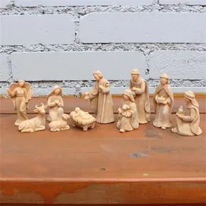 Nativity Scene Ornament, 1 Box Resin Craft Decoration, Holiday Decoration, Religious Gift, Home Decor for Living Room Bedroom