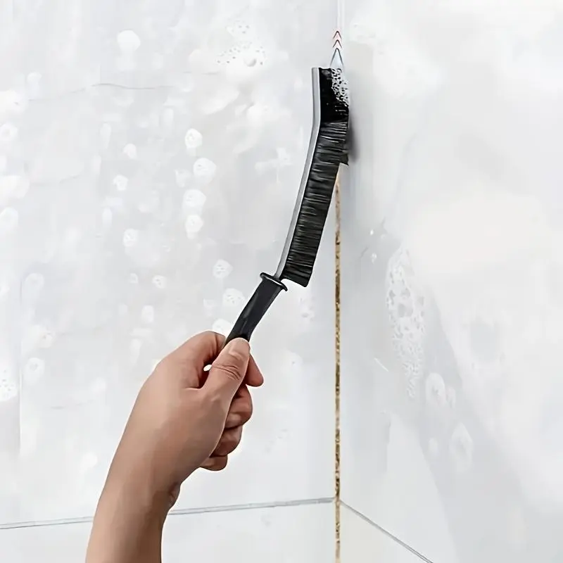 Long-Handle Shower Cleaning Brush, Stiff-Bristle Manual Non-Electric Scrub Brush for Bathrooms, Kitchens, Outdoors - Home & Bathroom Supplies Toilet Scrub Tool