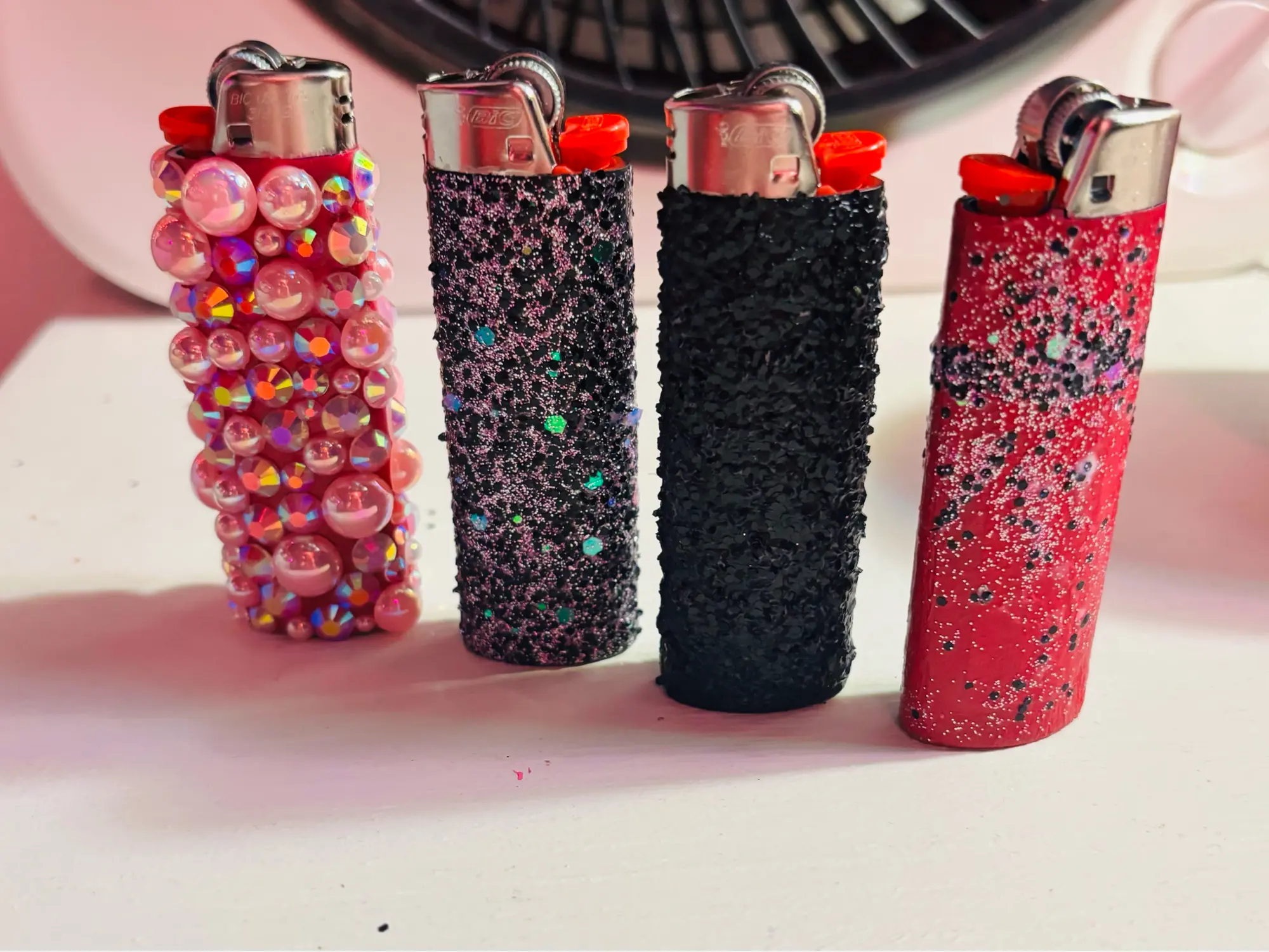 Mystery Bedazzled Lighter Lighters - Randomized Bedazzled Design with 1 Attribute - Color Variants Available