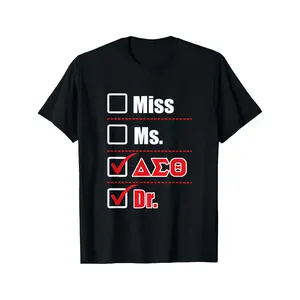 Delta Sigma Theta Sorority, Delta Doctor Graduation Gift T-Shirt Selected pure cotton interesting design DIY short sleeve t-shirt for men, soft and breathable, suitable for all seasons, comfortable, casual and sports, Halloween and Christmas gifts