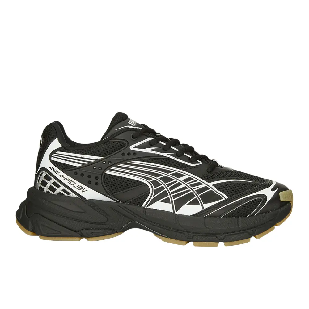 PUMA Mens Velophasis Technisch Lace Up Sneakers Shoes Casual - Black