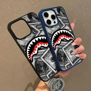 Shark Mouth pattern Phone Cases for iPhone17 16 15 14 Pro Max 13 12 11 Plus X XS Smartphone Shockproof Protection  Cover Cellphone Protective magsafe magnetic case Aesthetic Resistance Casing Protector