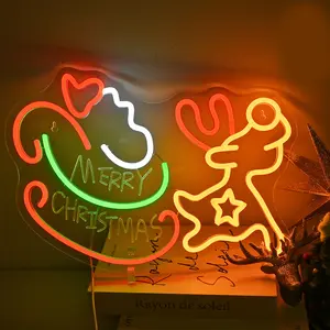 Reindeer Design Neon Light, USB Powered Wall Mounted Neon Light, Decorative Light for Home Living Room, Bedroom, Restaurant, Club, Bar