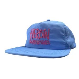 Heroin Skateboards Hat Script Nylon Snapback Blue/Pink