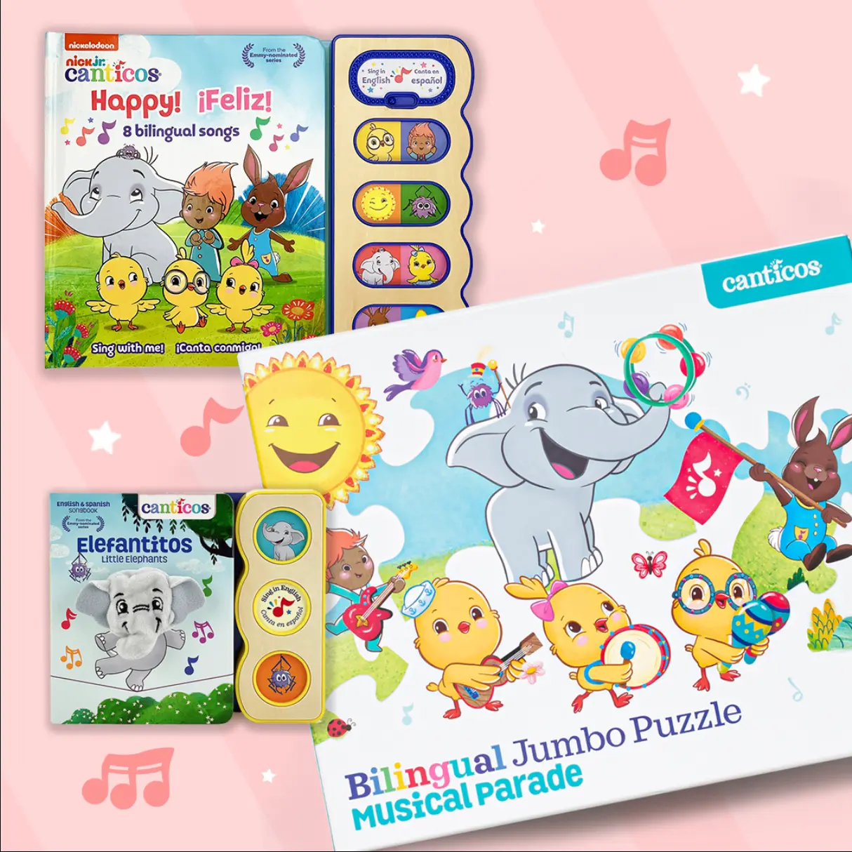 Música y Magia Bundle: Sound Book, Puppet Book & Jumbo Puzzle