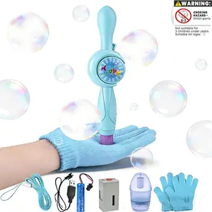 New Smoke Bubble Machine Interactive Elastic Bubble Colorful Lighting Fog Stick Bubble Blower For Children Children's Gift