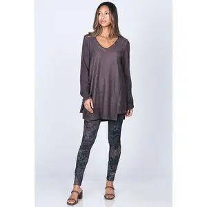 M.Rena Reverse French Terry Tunic Top - Fig