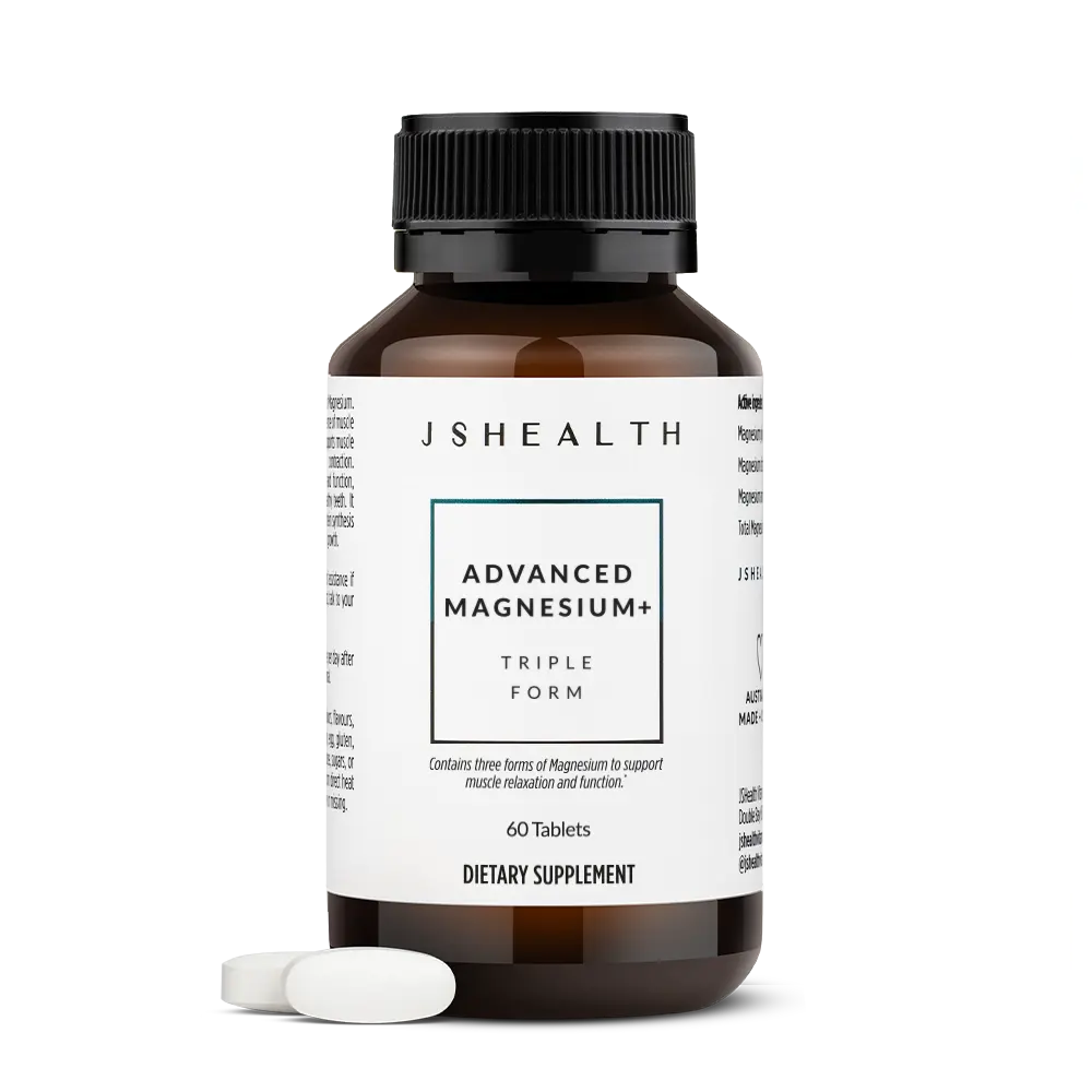 JSHealth Advanced Magnesium+ Formula - Triple-Form Magnesium for Muscle Relaxation, Nervous System & Bone Support JSHealth Advanced Magnesium+ Formula - Triple-Form Magnesium for Muscle Relaxation, Nervous System & Bone Support