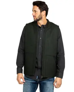 Cody James Men's Grover Wool Blend Leather Pocket Vest - Cmfa19v7