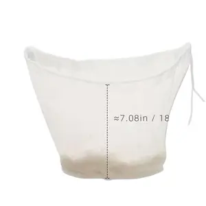 Wide Mouth Multi-Functional Filter Bag, Durable Fine Mesh Reusable Filter Bag, Coffee Juice Bean Milk Wine Filter, Kitchen Essential