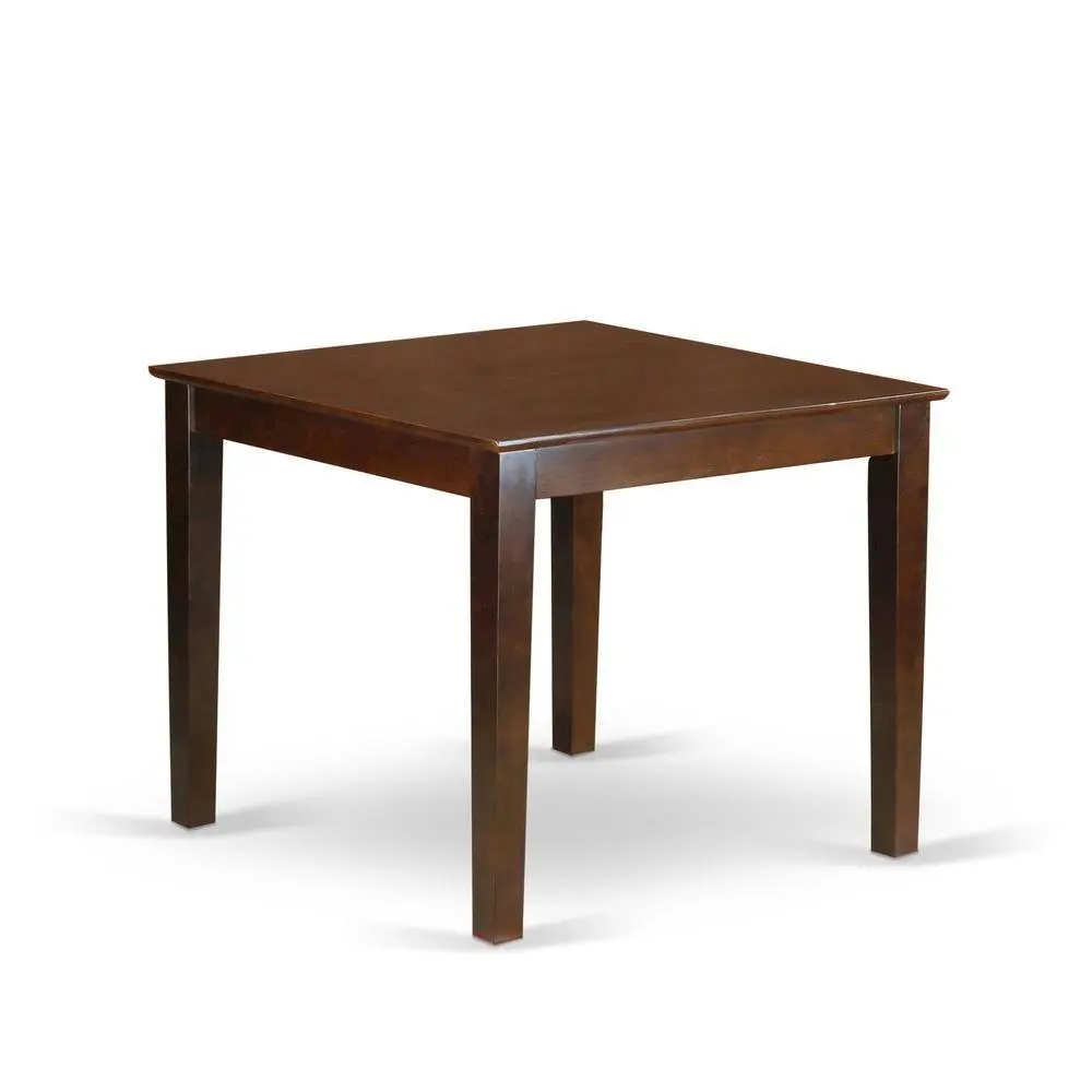 Square Dining Table, Mahogany Finish, Solid Wood, Mid-Century Style