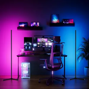 LED Gaming Corner Lamp - RGB Floor Ambience Light with APP/Remote Control | 16M Colors, Music Sync & 68+ Dynamic Modes for Gaming Rooms,FL200