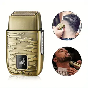 Men's Electric Hair Trimmer, 1 Box Rechargeable Hair Clipper with Comb & Charging Cable & Cleaning Brush, Cordless Hair Clippers, Great for Men Stylists Barber Barbershop Salon Home Use