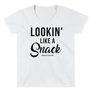 Snack V-Neck Shirt - Simple Design, Lightweight Fabric, Versatile Wear, Ideal for Casual Occasions