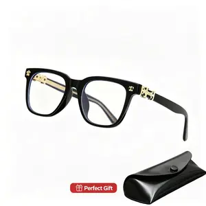 Classic Square Full Rim Plastic Flat Lens Blue Light Glasses, 2026 Unisex Durable Frame, Ultra-Lightweight Eyeglasses, Suitable for Work and Daily Use
