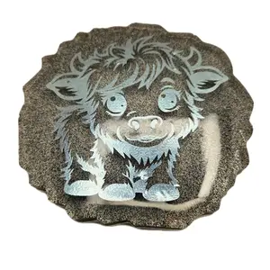 Large Coaster with Design Resin Featuring Adorable Animal Illustration on Surface