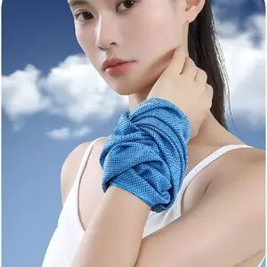 Cold Sensation Sports Wrist Guard Anti-Sprain Sweat-Absorbing Quick-Dry Cooling Sweat Towel Ice Sensation Fitness Outdoor Portable Wrist Sleeve for Sports Activities