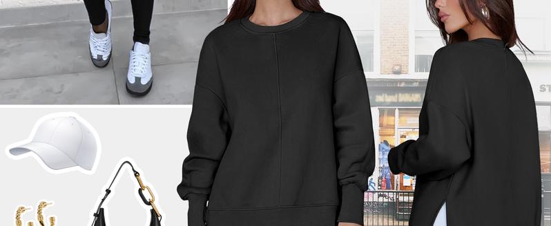 ANRABESS Women Oversized Sweatshirts Thumbhole Long Sleeve Hoodies Shirts 2025 Fall Side Slit Pullover Top Teen Y2k Outfits