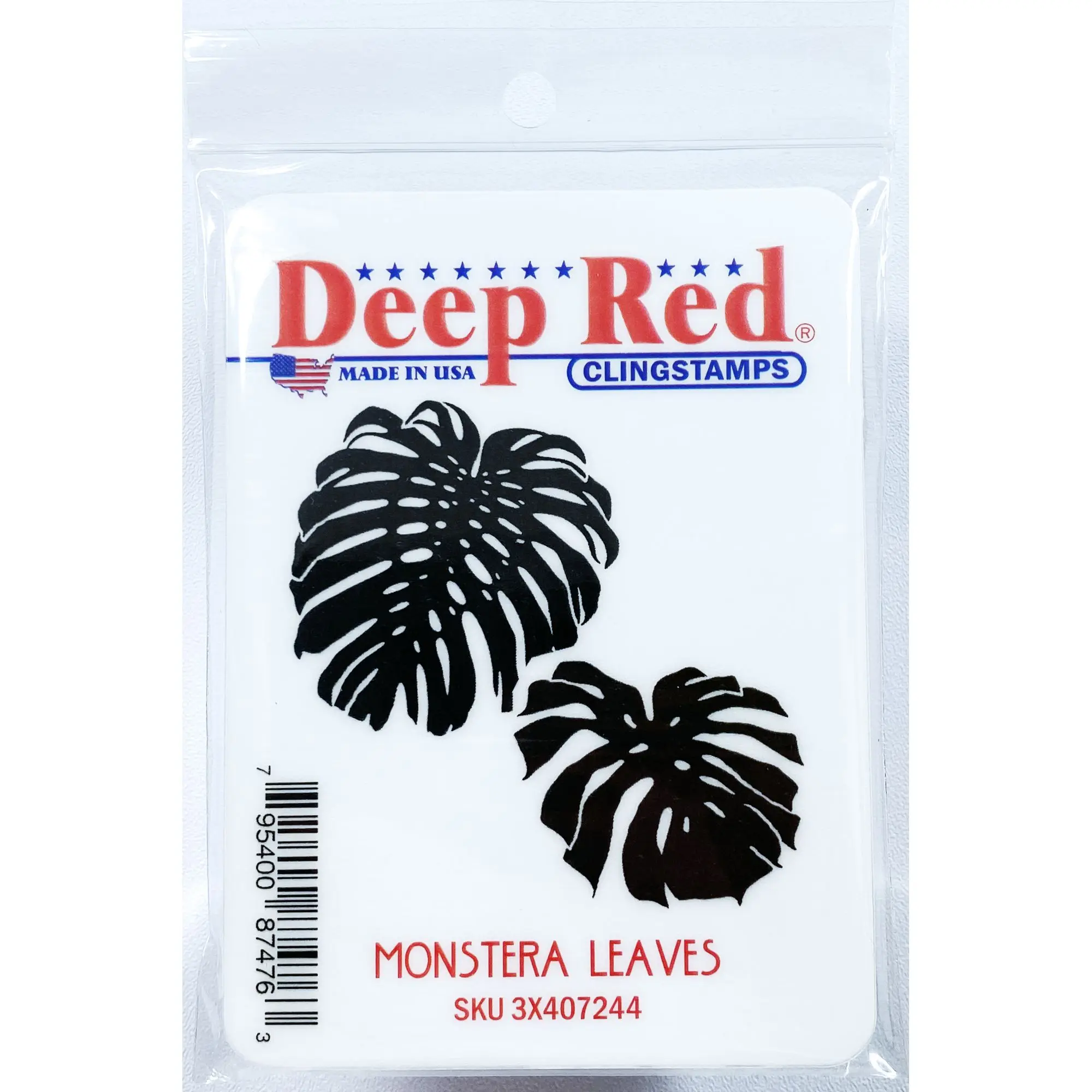 Monstera Leaves Rubber Cling Stamp