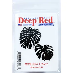 Monstera Leaves Rubber Cling Stamp