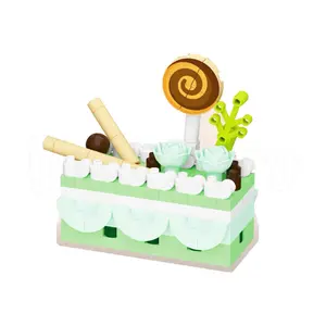 [BRAINY BLOCKS]Mini Cake Building Blocks Set | DIY Dessert Party Micro Bricks | Cute Swiss Roll Puzzle Toys | Educational Gift for Girls and Kids | Creative Birthday Present Collector Set Crafts