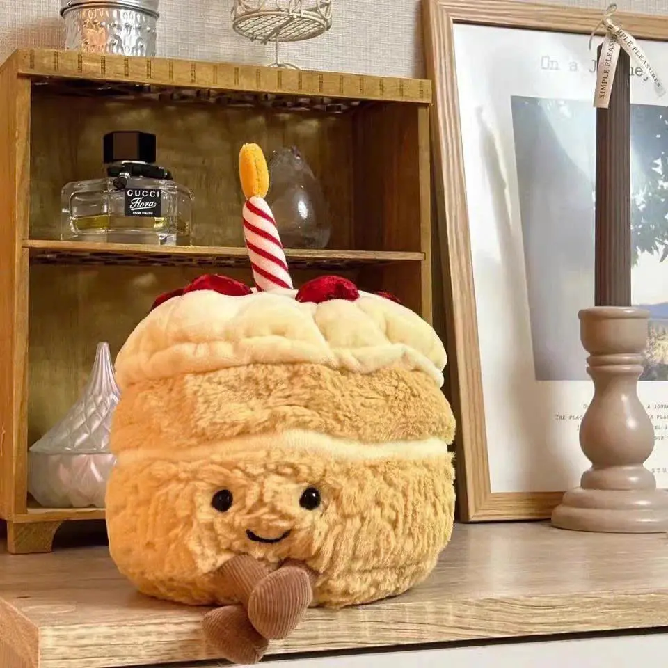 Jellycat Strawberry Cake Squishy Dumpling - Cute Kawaii Stuffed Toy, Soft Plush Collectible, Huggable Doll for Kids (Toys & Hobbies)