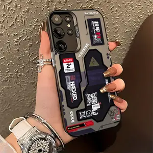 Hacker Creative Mecha Case for Samsung Galaxy S26 S25 S24 S23 S22 S21 Ultra Plus FE Iphone 17 16 15 14 13 12 11 17Air Plus Pro Promax Matte Cover