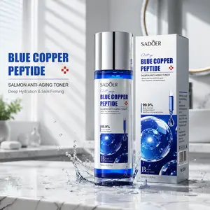 Blue Copper Peptide Moisturizing Toner - Deep Hydrating Face Water for Fine Lines & Smoothing Skin Texture, Supports Skin Barrier, 120ml / 4.22 fl.oz,toner,ghk-cu peptide,Lotion Hydrate  Lightweight Moisture Daily Gentle Radiance Sensitive Radiant
