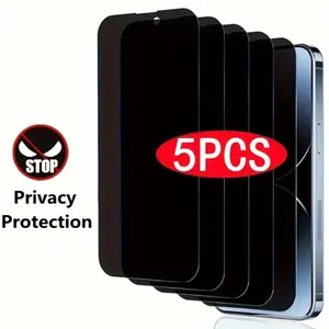 Premium Full Coverage Privacy Glass Screen Protector for iPhone 11 12 13 14 15 16 Pro Max