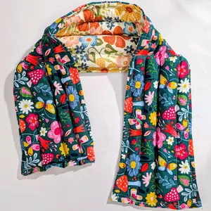 Therapeutic heating-cooling rice bag, heat pad, cold pack, neck wrap, rice bag, massage therapy, heat therapy, Flowers, Mushrooms
