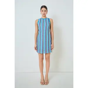 Zigzag Knit Mini Dress