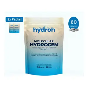 Hydroh Molecular Hydrogen Tablets – Unflavored Supplement| 2-Pack Bundle | Antioxidant Support & Deep Hydration | 150 Effervescent Tablets