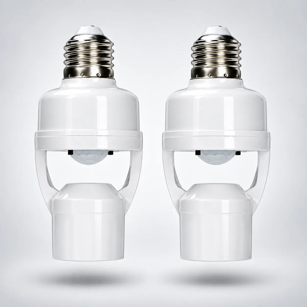 Energy-Saving E26/E27 Motion Sensor Light Socket – Smart Screw-in Bulb Holder with PIR, Auto On/Off, 10s-5min Timer, 3-2000 Lux for Garage, Storage, Basement, Closet