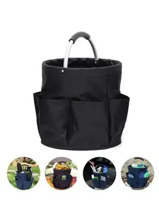 Portable Foldable Picnic Basket Garden Tool Basket Outdoor Handheld Storage Bag Travel Organizer Wash Bag Landscape Storage Basket