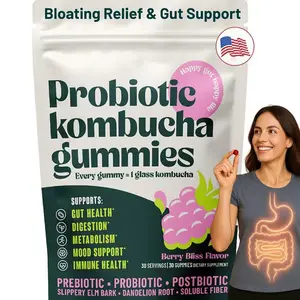 Women's Probiotic & Kombucha Gummies Gut & Feminine Support 30 Count