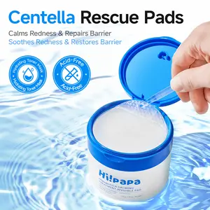 Hi!papa Cica Calming Invisible Toner Pad – Acne & Oil Control for Teens | 5 Ceramides + B5 Hyaluronic Acid | Ultra-Thin Wet Compress for Redness Relief & Sensitive Skin Barrier Repair