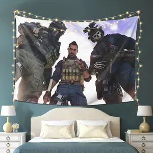This König and Ghost COD design Durable Decorative tapestry. Hanging in living room, living room bedroom office home decor wall blanket/room decor/party decor wall hanging, ideal for holidays, birthdays, anniversaries.