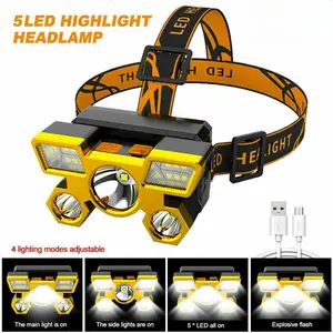 10000LM COB LED Headlamp USB Rechargeable Head Light Flashlight Torch Lamp