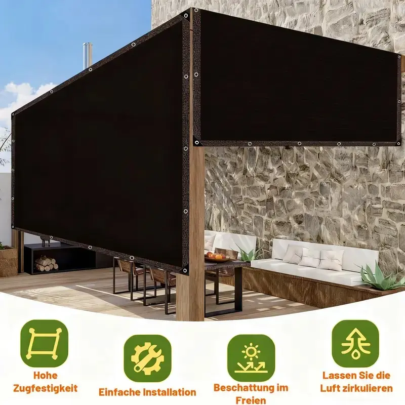 90% Blackout Cloth (Black) - 10 x 13ft UV-Resistant Shade Net with Reinforced Rivets, Suitable for Outdoor Adventures / Camping / Garden / Patio / Greenhouse.Mesh Shade Cloth,Heavy-Duty Durable Outdoor Cover,#SummerVibes tiktok shop deal