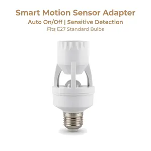 27 Bulb Pendant Light Base, Infrared Sensor, Motion Sensor, Auto On/off, Cylindrical Fixed Base, Easy Screw Socket, Home, Office, Industrial Use