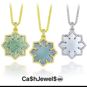 0.24ct bust down certified Natural jade Filipino sun star .925 silver pendant with necklace and certificate