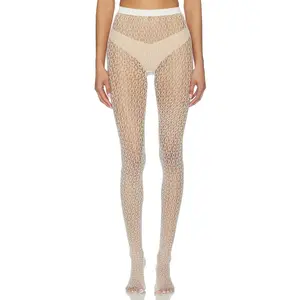 Wolford Daisy Net Tights in Buttercream