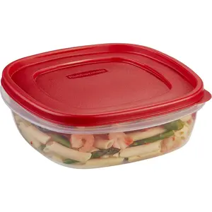 Easy Find Lids Food Storage Container, 9 Cup, Racer Red