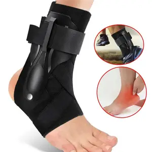 1 piece/pair Gray/ Black  Adjustable Sports Ankle Compression Support-Ankle Sprained Brace Joint Protector-for Cycling Running Basketball Soccer